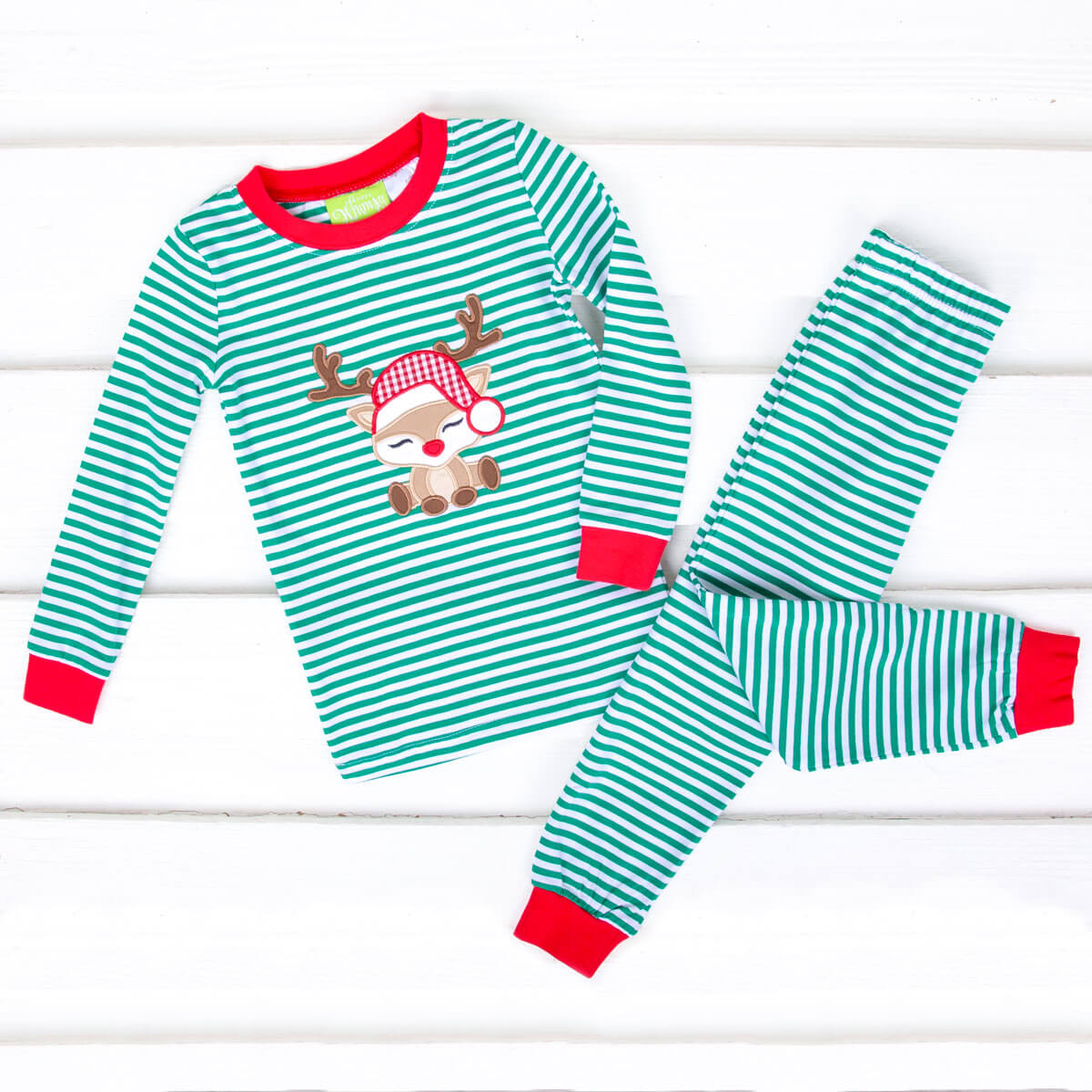 Dashing Reindeer Stripe  Pajamas