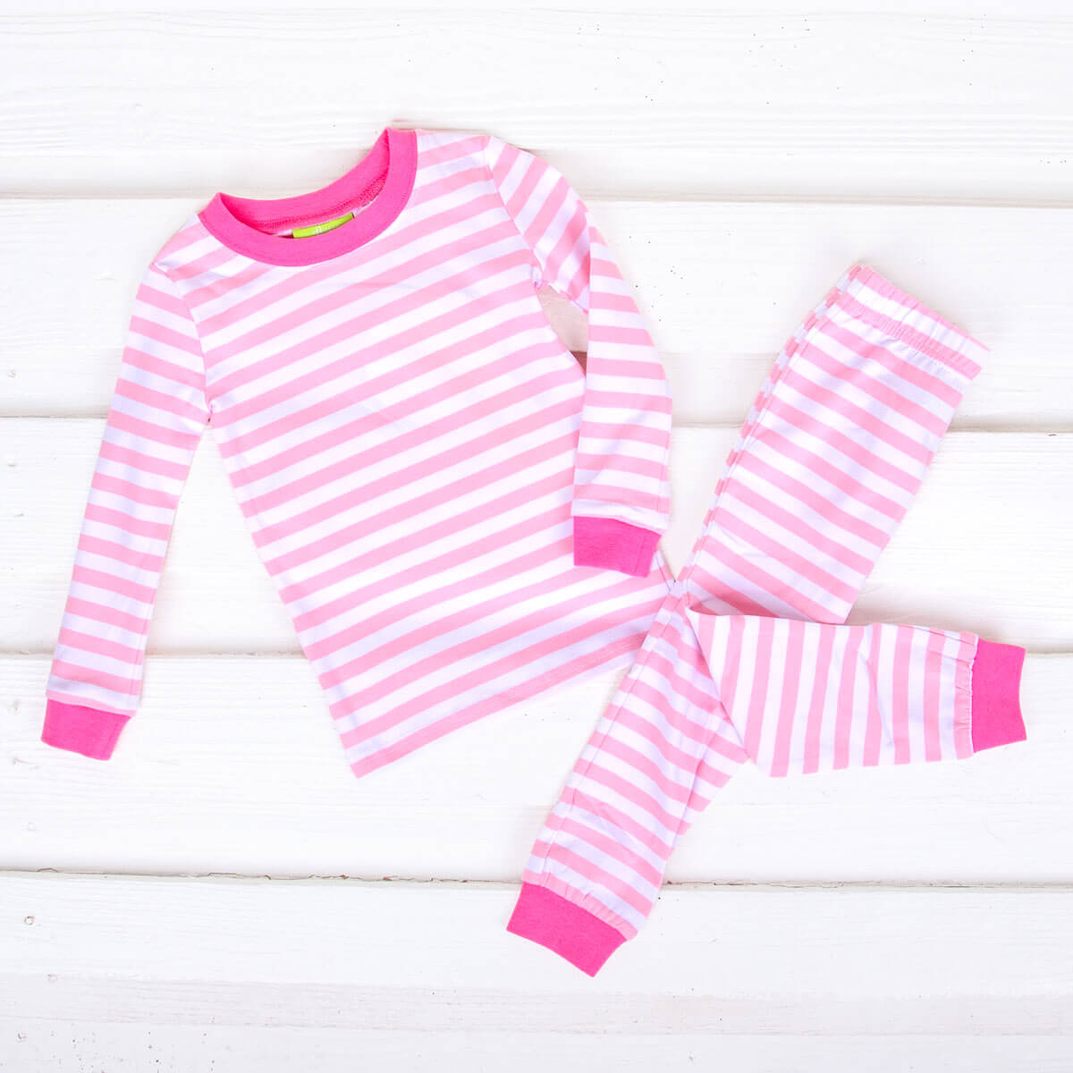 Pink and White Stripe Pajamas