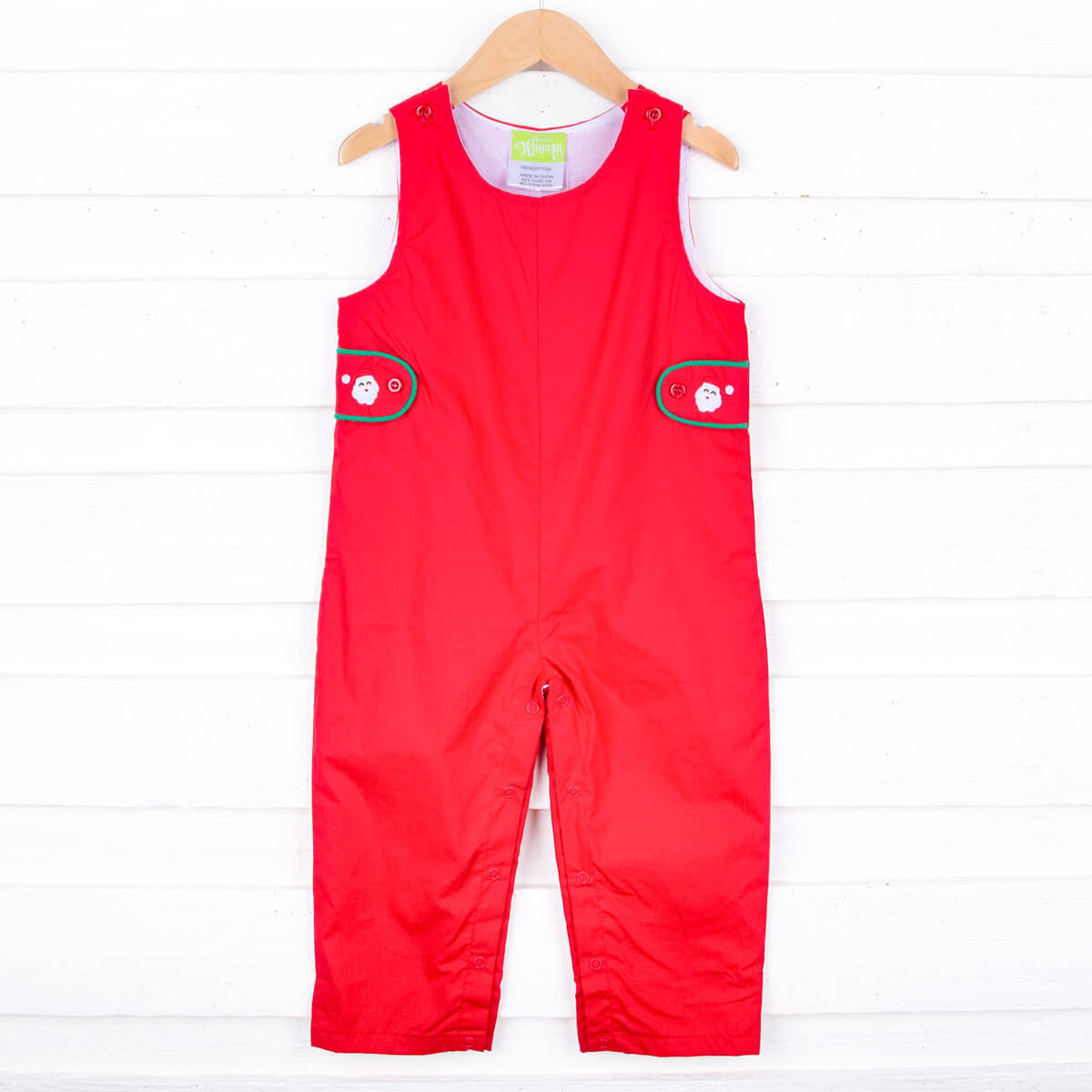 Happy Santa Solid Red Longall