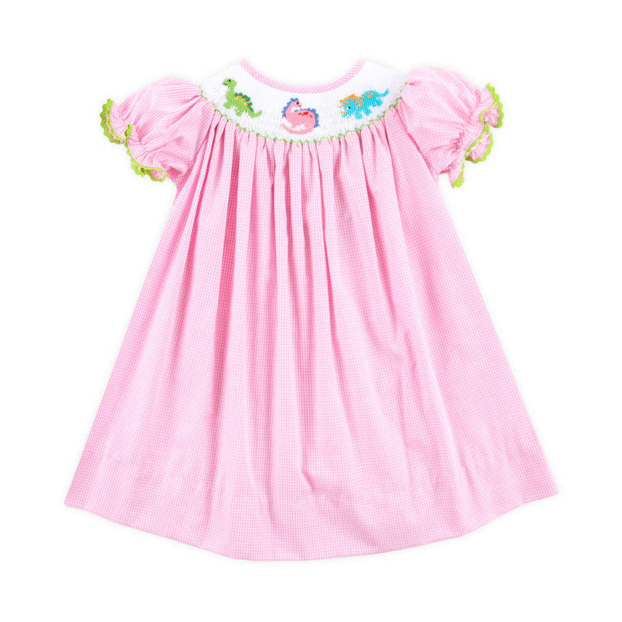 Dinosaur Smocked Bishop Dress
