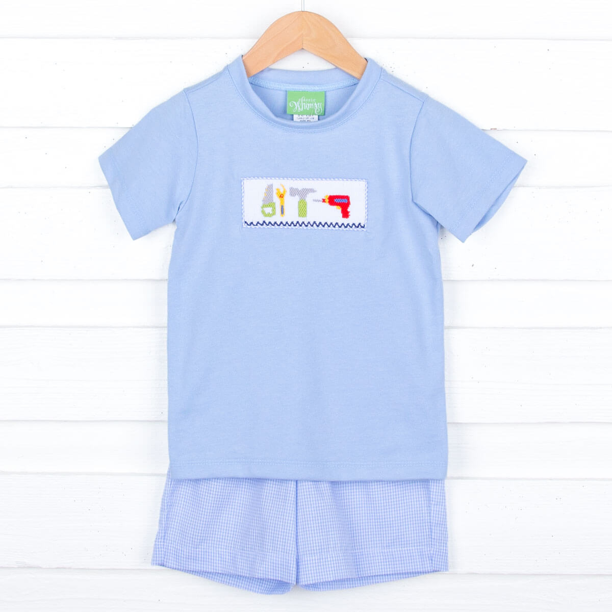 Tool Time Smocked Short Set