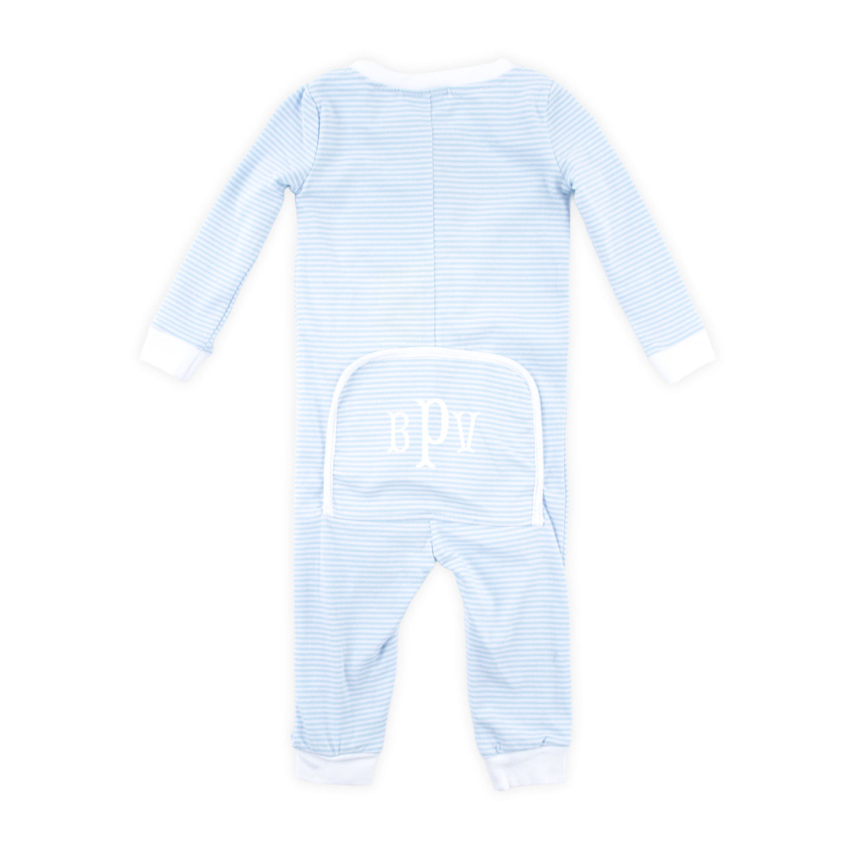 Light Blue Stripe Zip Sleeper