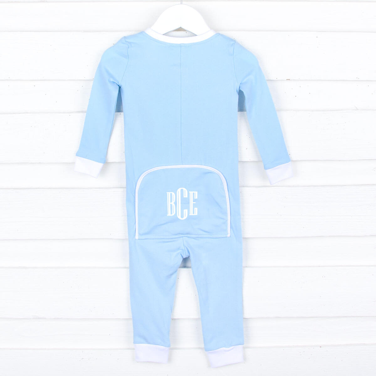 Solid Zip Sleeper Light Blue