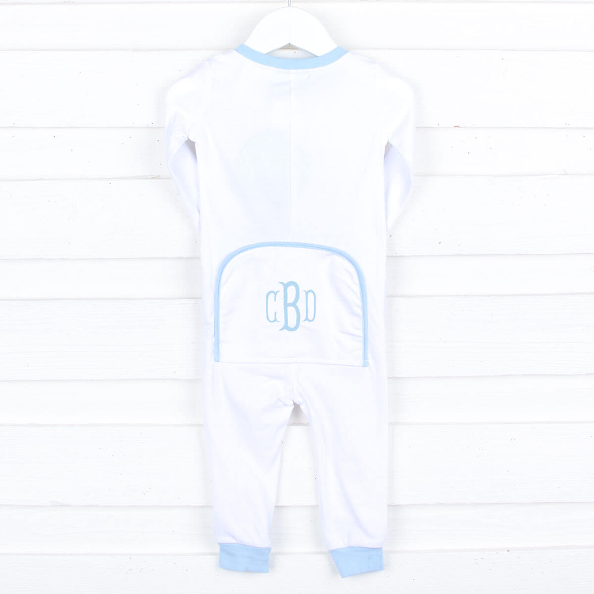 Solid Zip Sleeper White/Blue