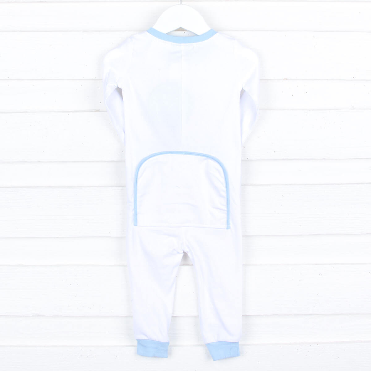 Solid Zip Sleeper White/Blue