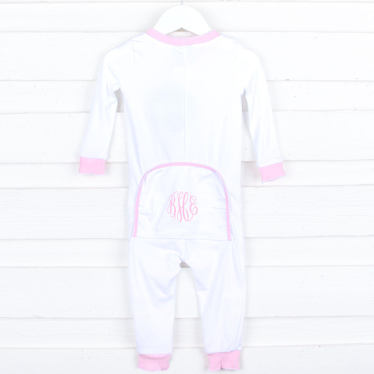 Solid Zip Sleeper White/Pink