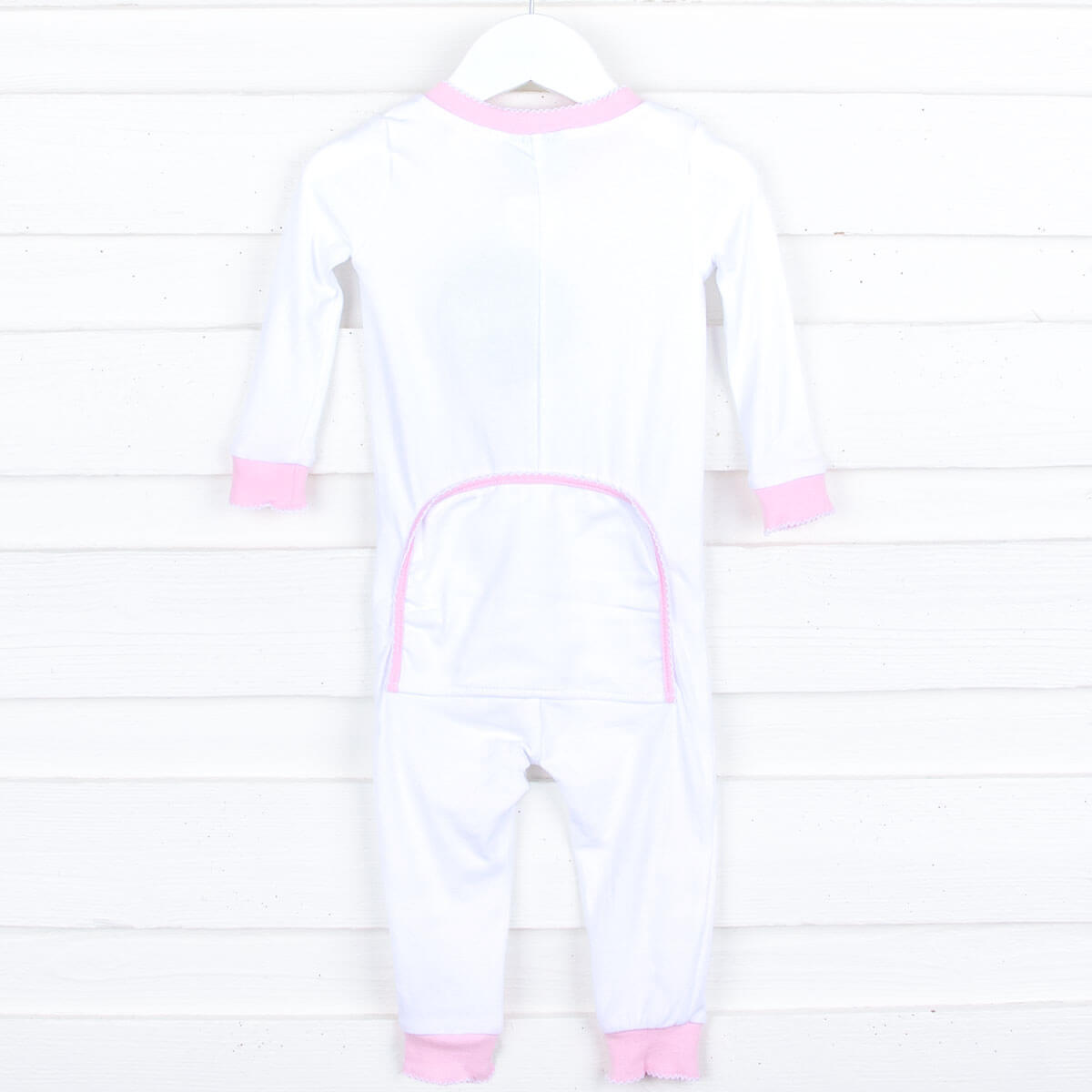 Solid Zip Sleeper White/Pink
