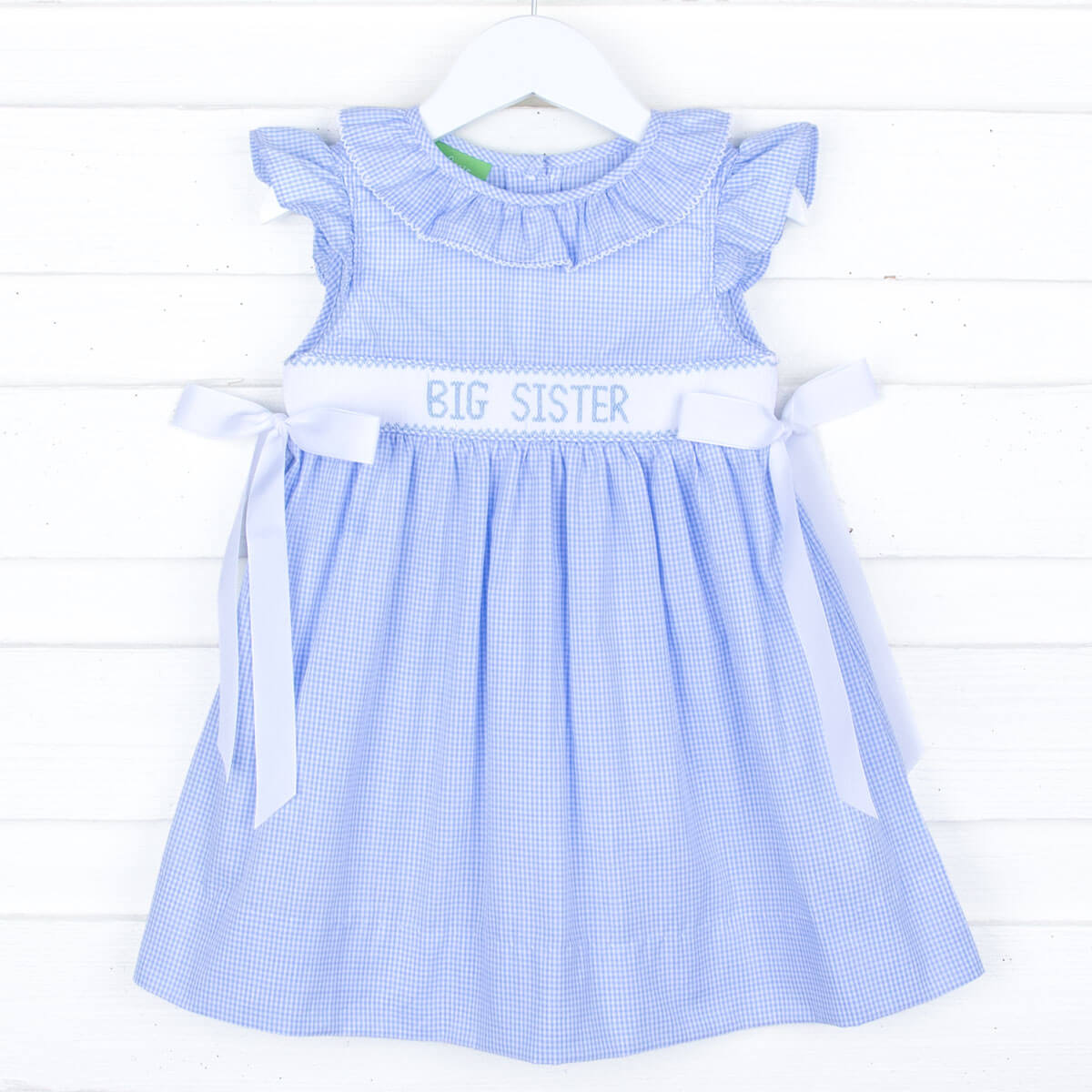 Big Sister Blue Gingham Beverly Dress