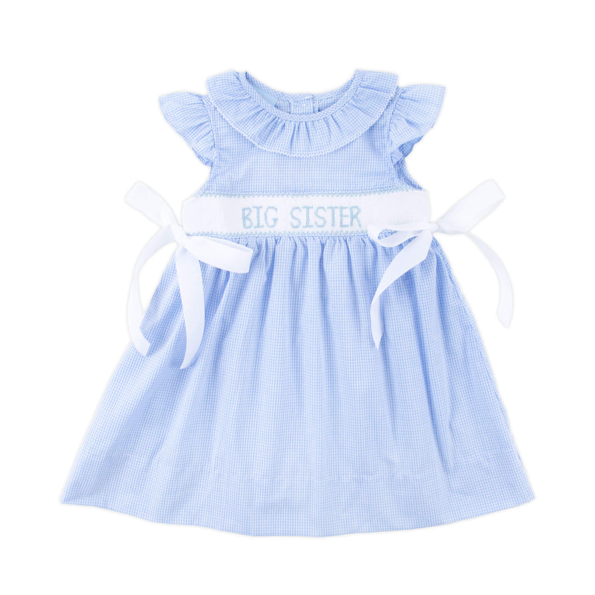Big Sister Light Blue Gingham Beverly Dress