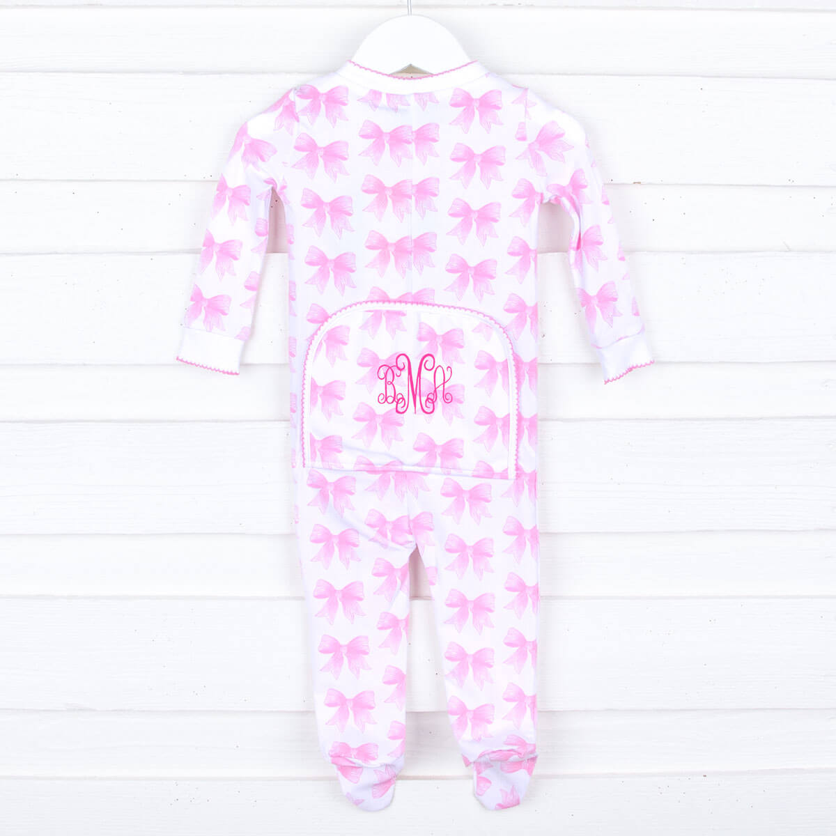Pink Bow Zip Sleeper