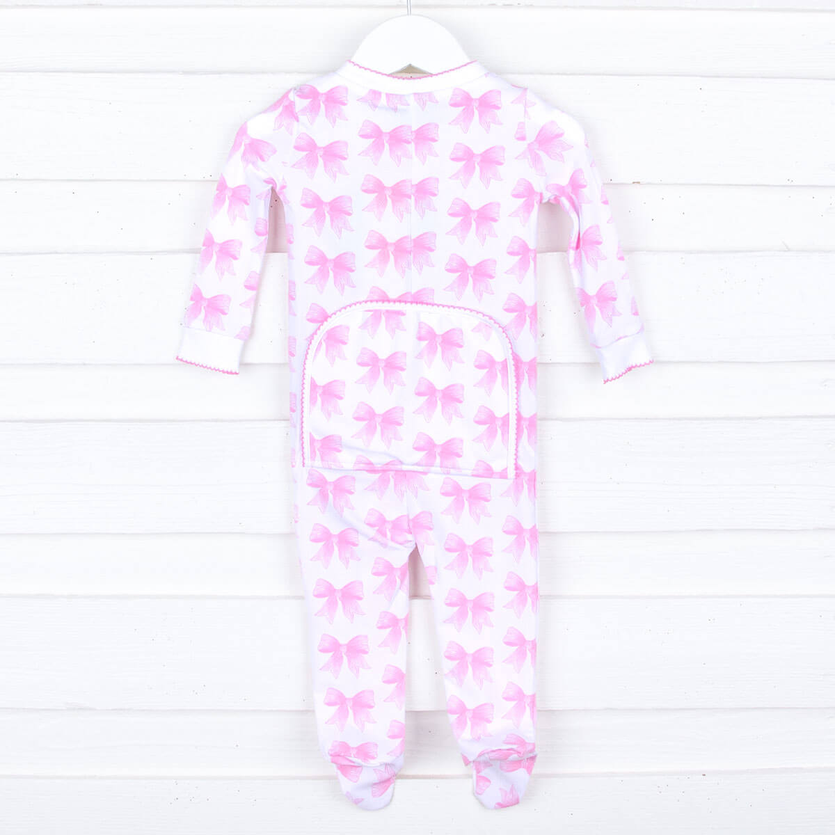 Pink Bow Zip Sleeper