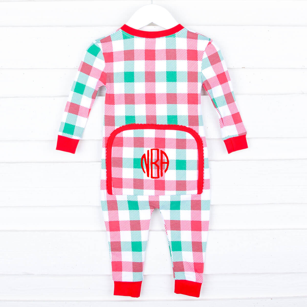 Holiday Check Knit Zip Sleeper