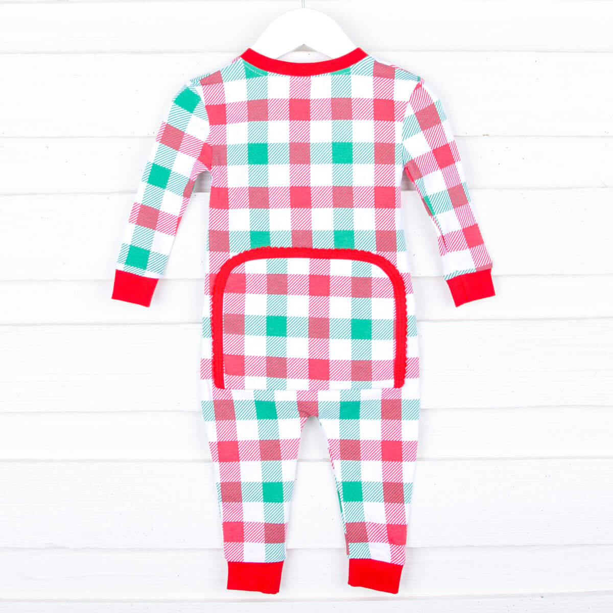 Holiday Check Knit Zip Sleeper