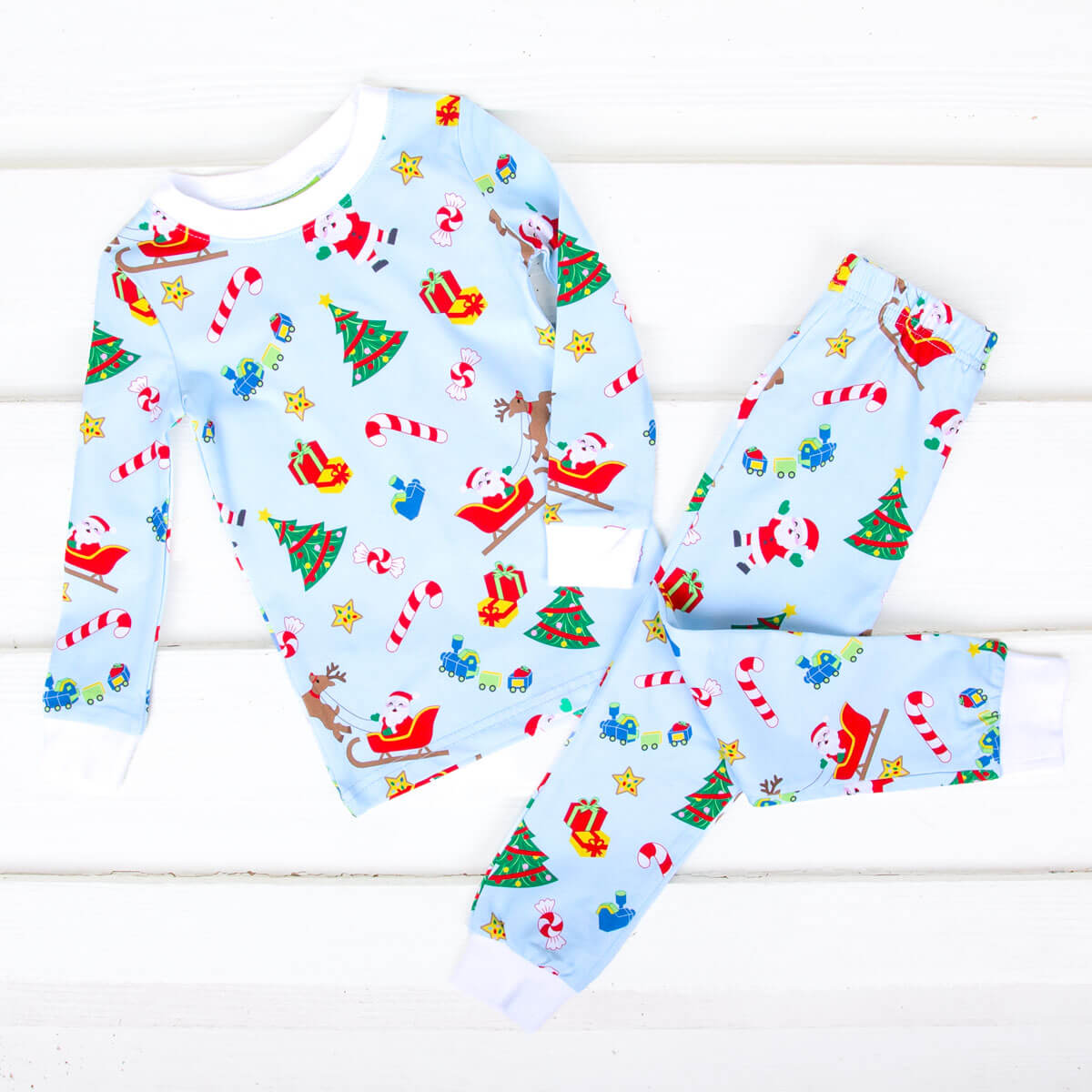 We Believe In Santa Blue Pajamas