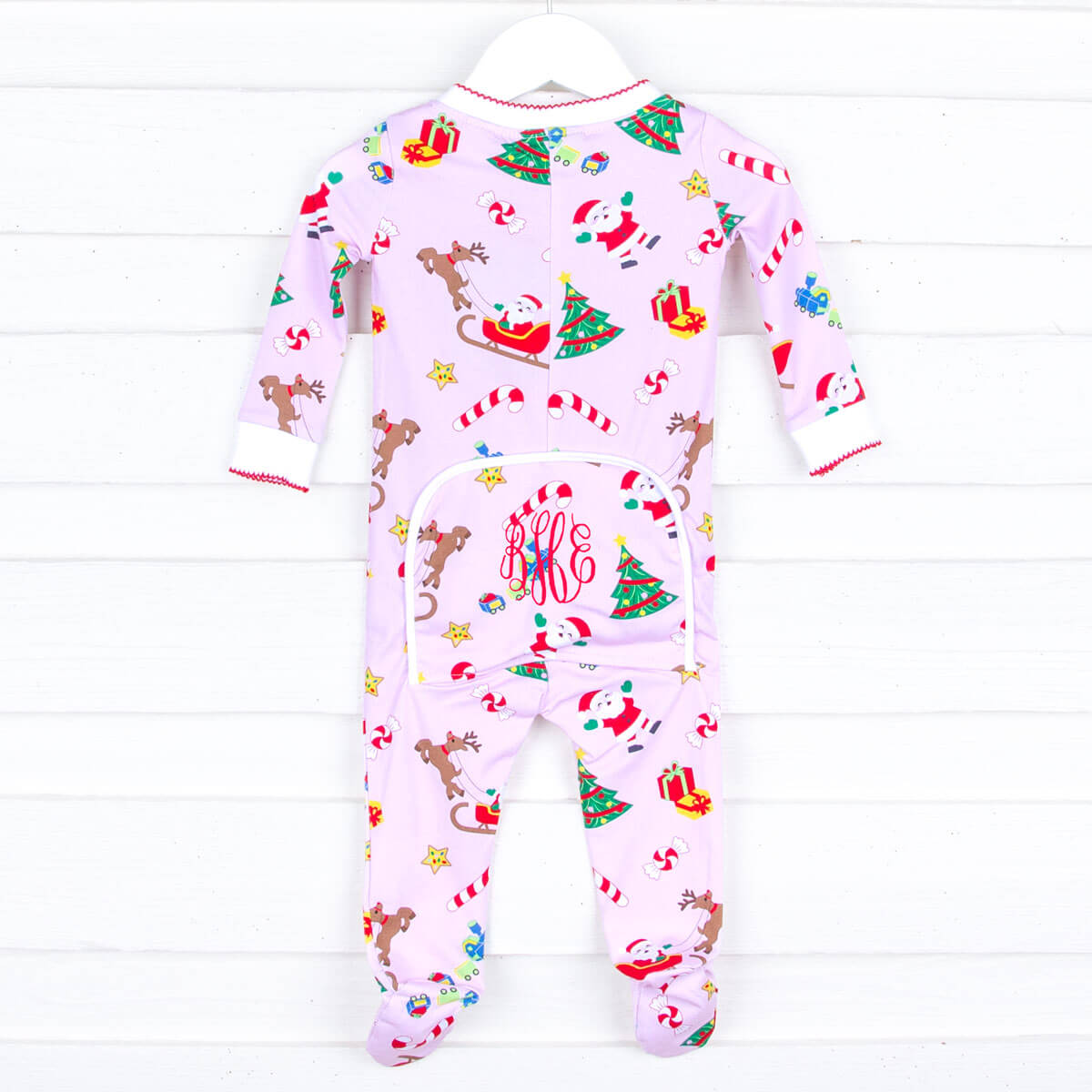 We Believe In Santa Pink Zip Sleeper