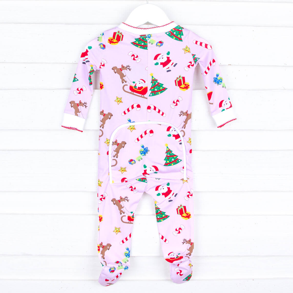 We Believe In Santa Pink Zip Sleeper