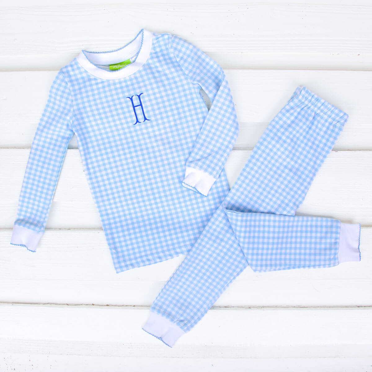 Blue Gingham Pajamas