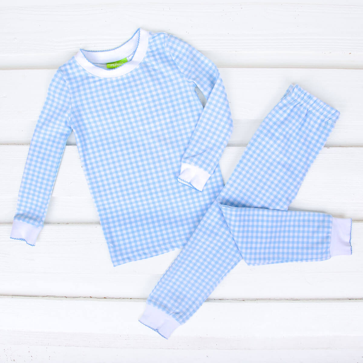 Blue Gingham Pajamas