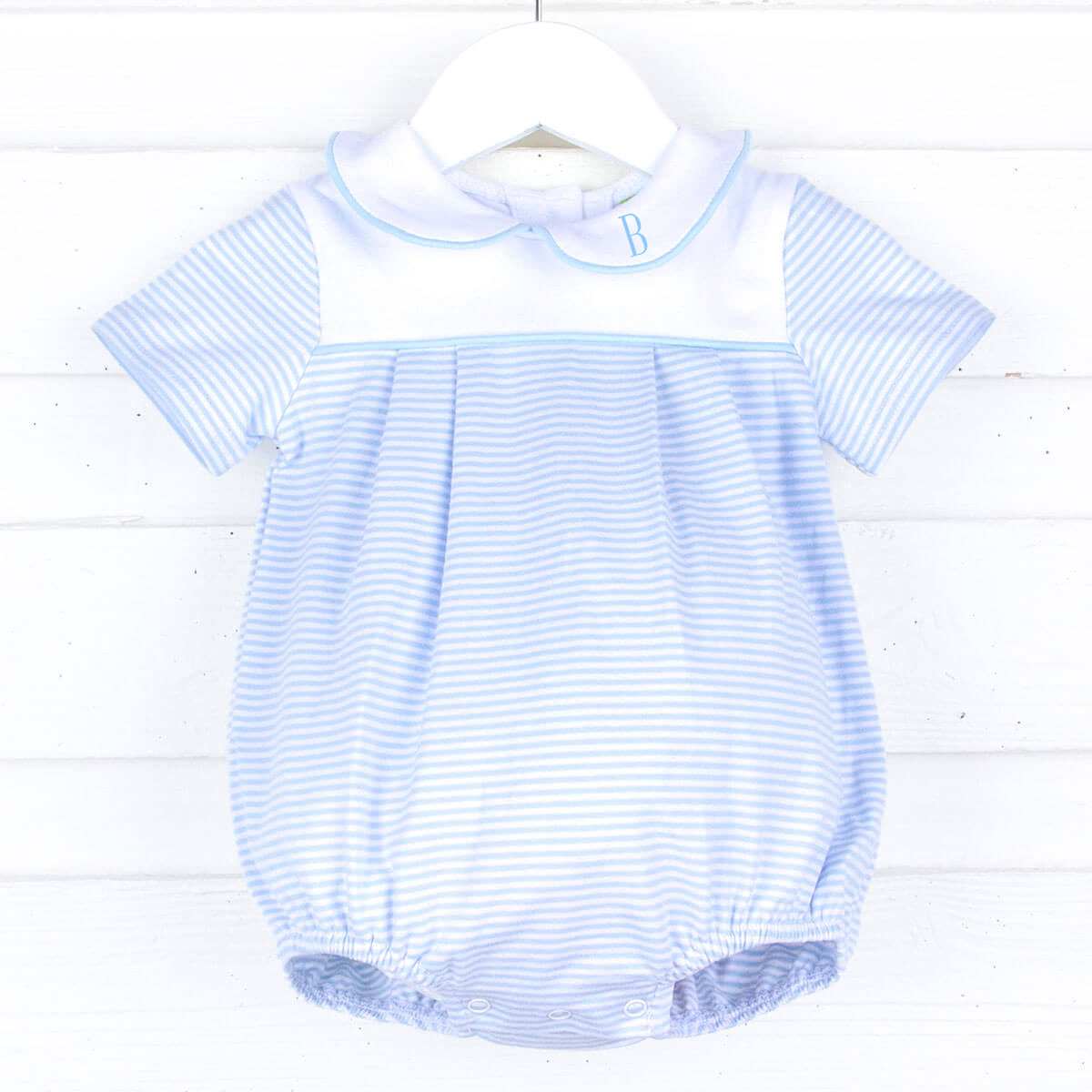 Blue Stripe Collared Bubble
