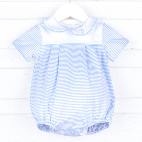 Blue Stripe Collared Bubble