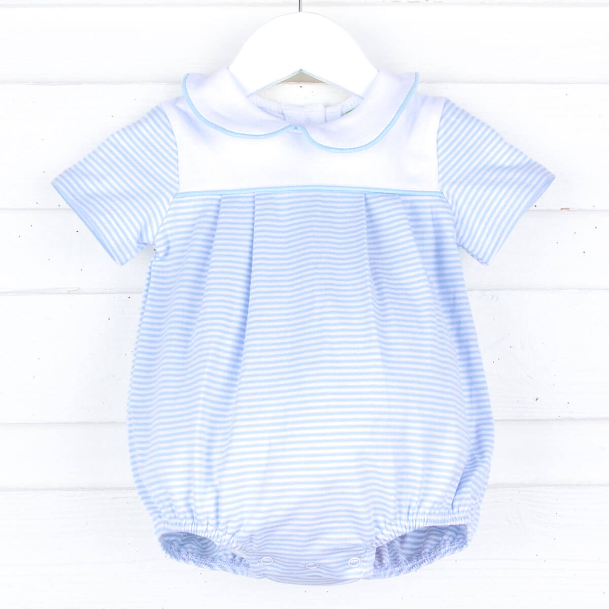 Blue Stripe Collared Bubble
