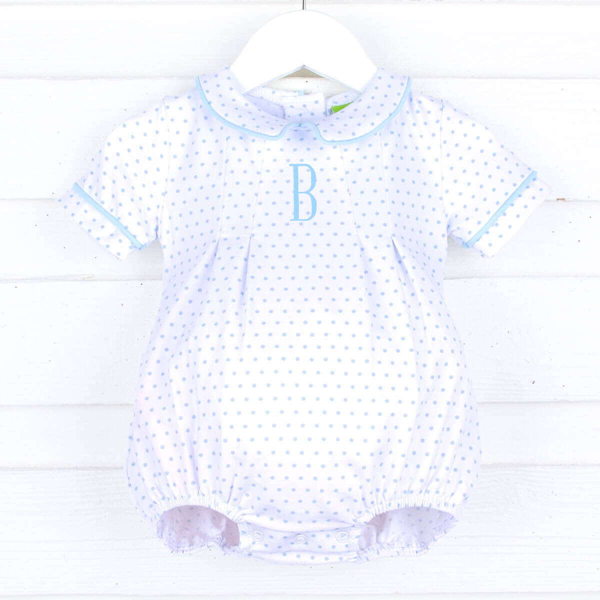 Blue Polka Dot Collared Bubble