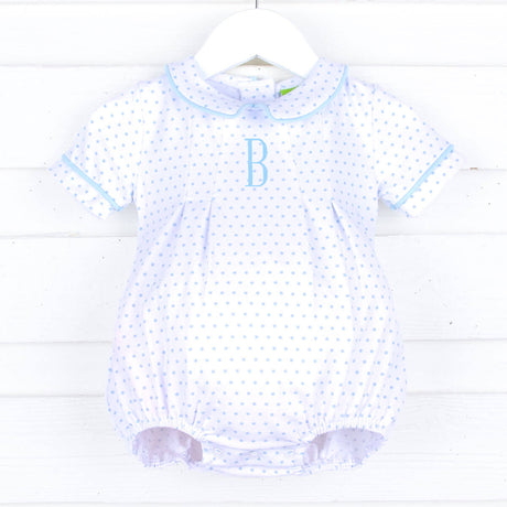 Blue Polka Dot Collared Bubble