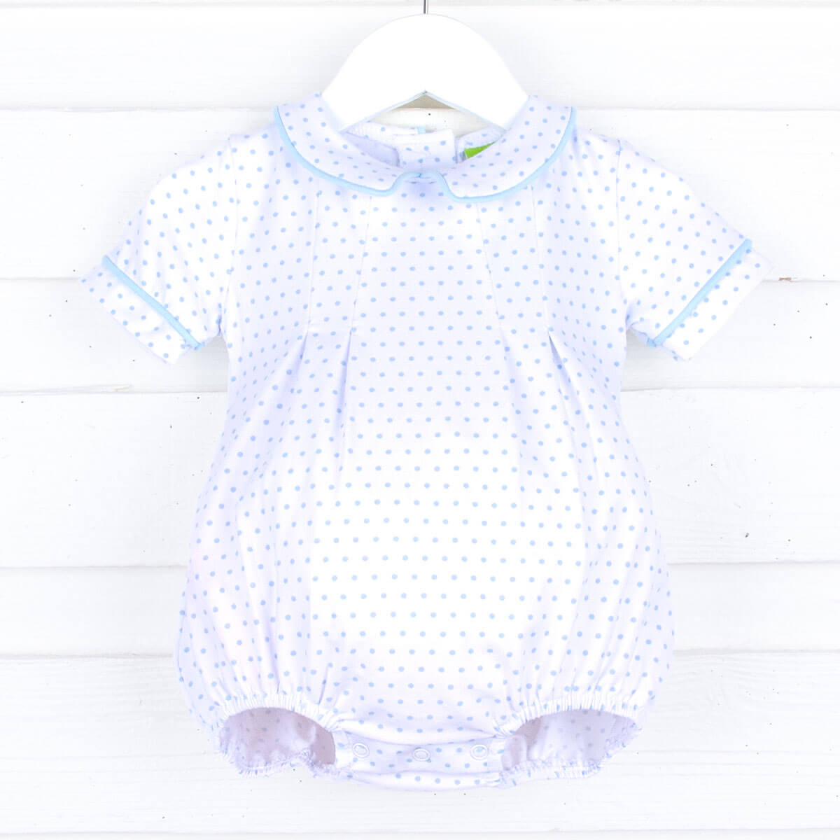 Blue Polka Dot Collared Bubble
