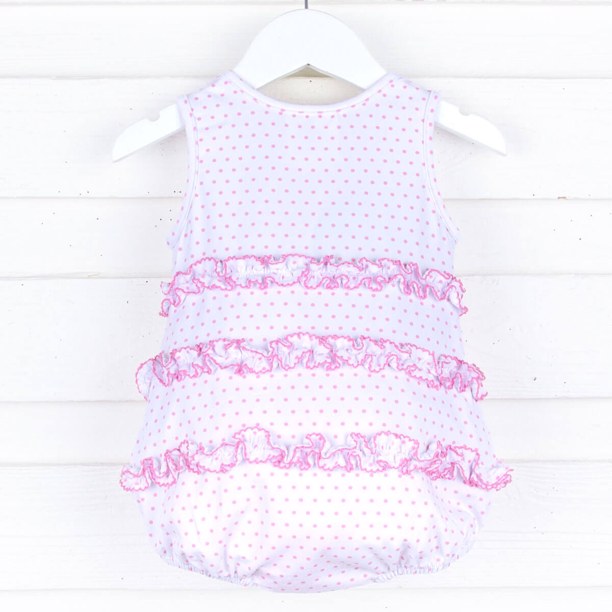 Pink Polka Dot Ruffle Bubble