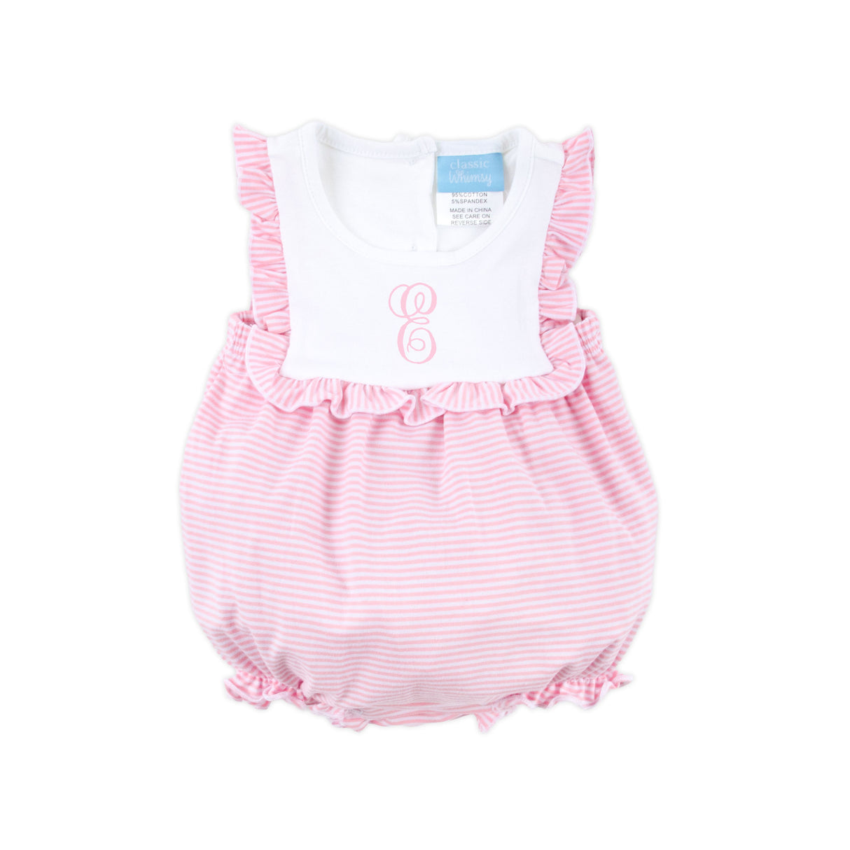 Pink Stripe Knit Bib Bubble