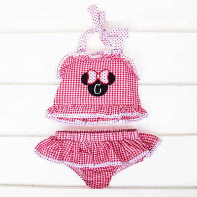 Red Mouse Ears Two Piece Swimsuit