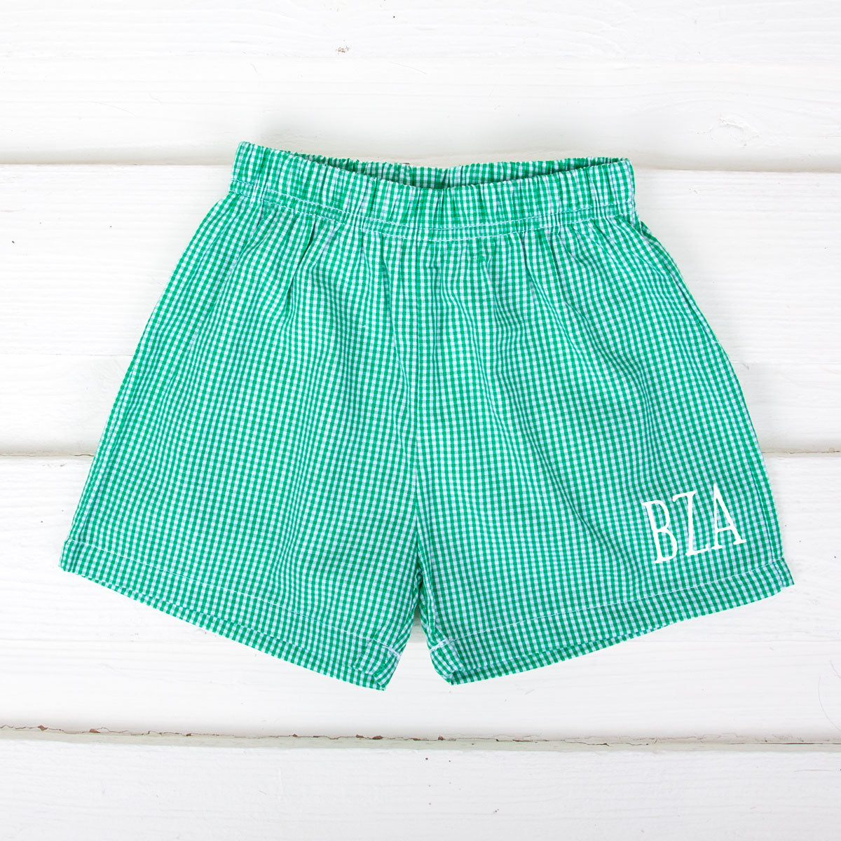 Golf Cart Green Gingham Shorts