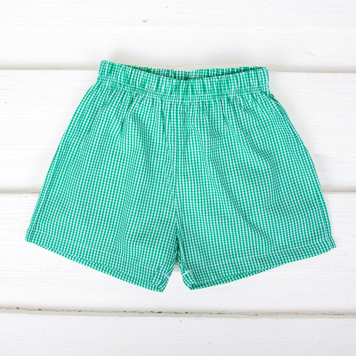 Golf Cart Green Gingham Shorts