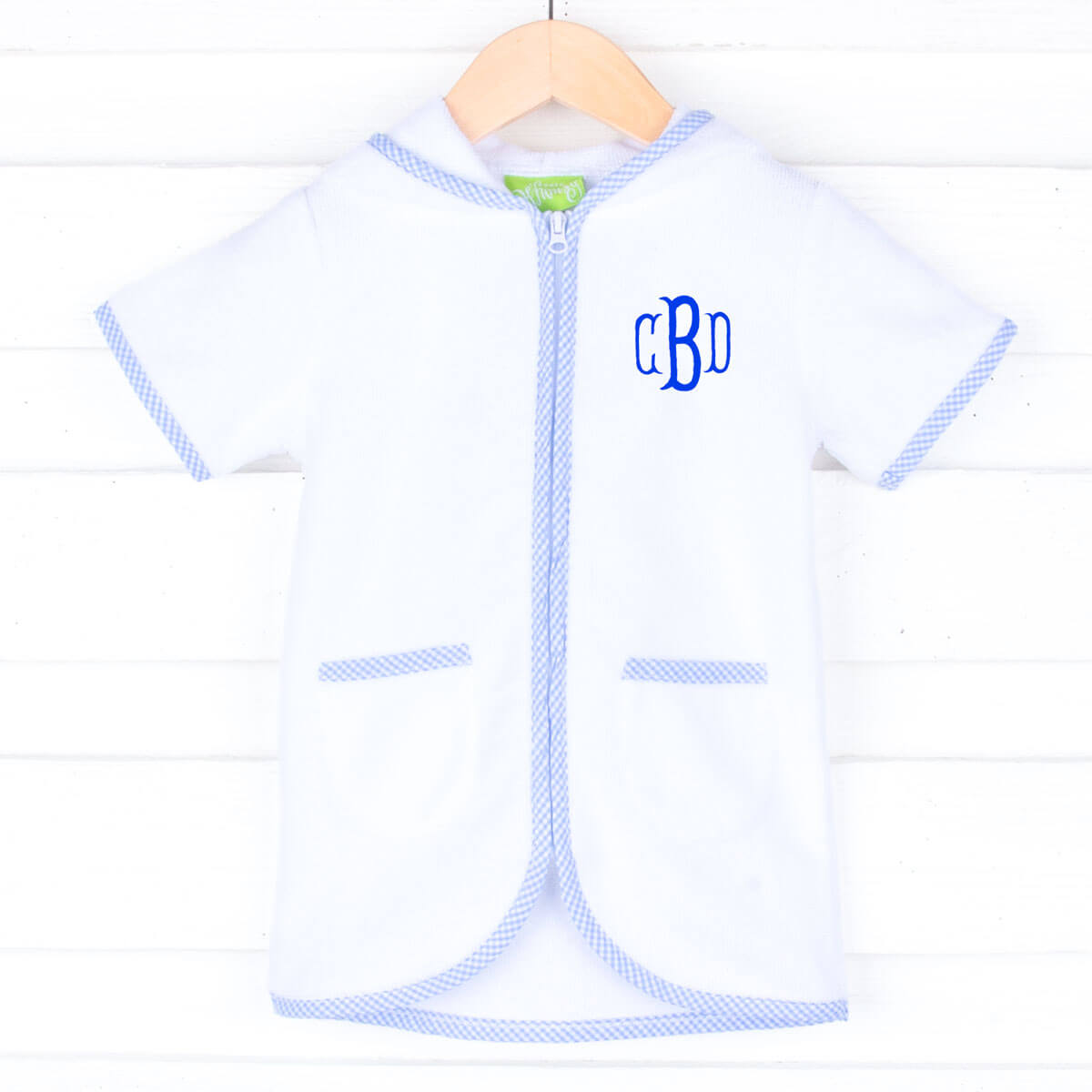 Blue Check Swim Cover Up