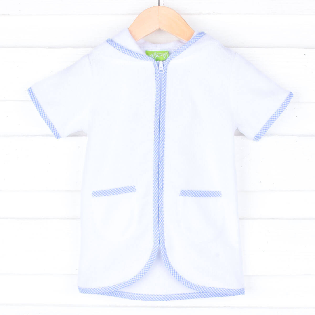 Blue Check Swim Cover Up
