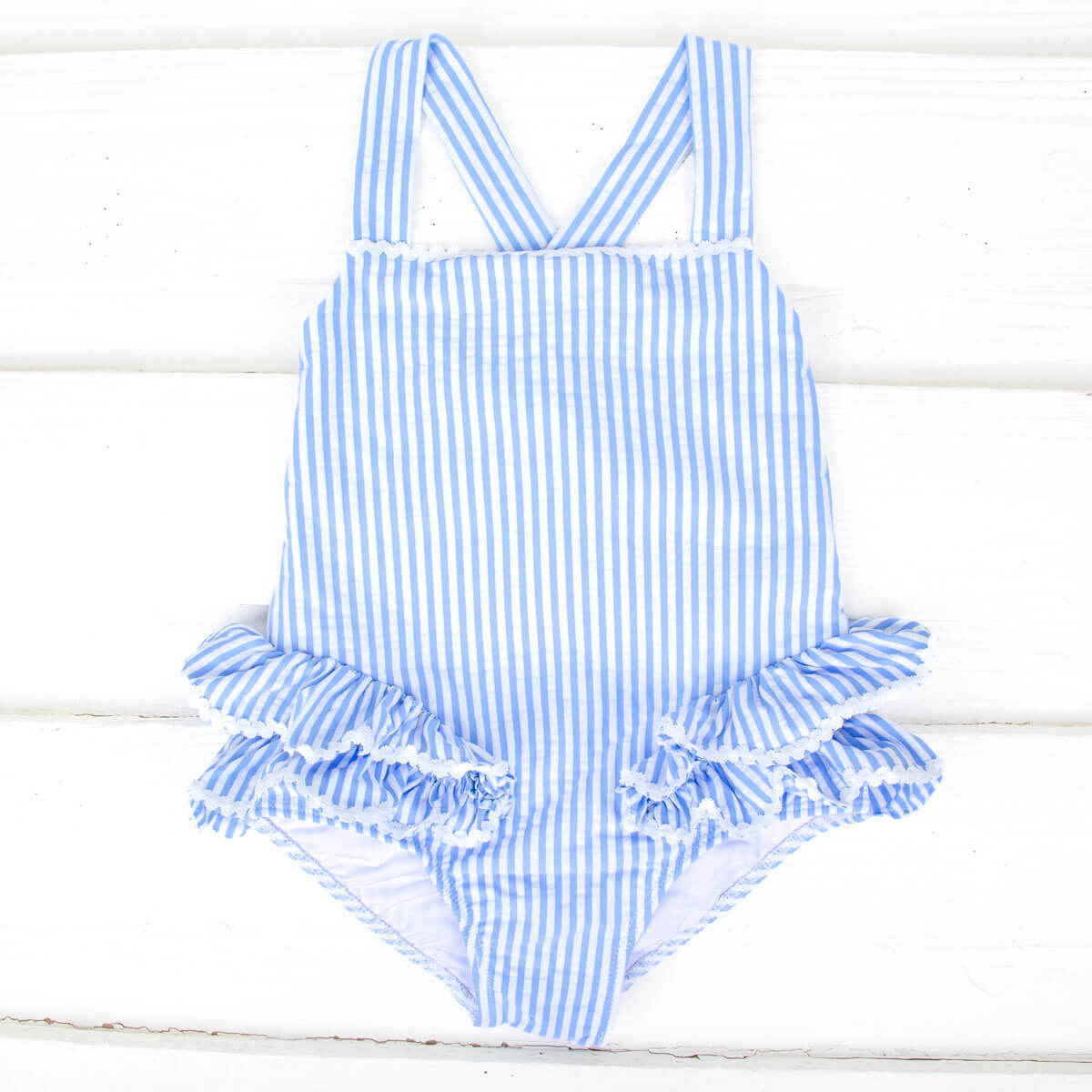 Santorini Blue One Piece Swimsuit