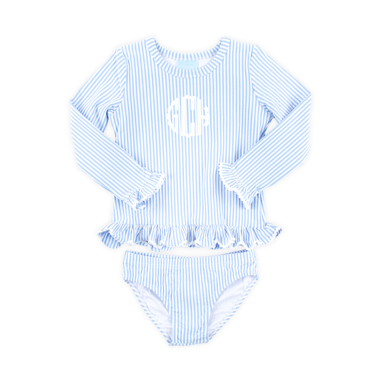 Santorini Blue Rash Guard Set