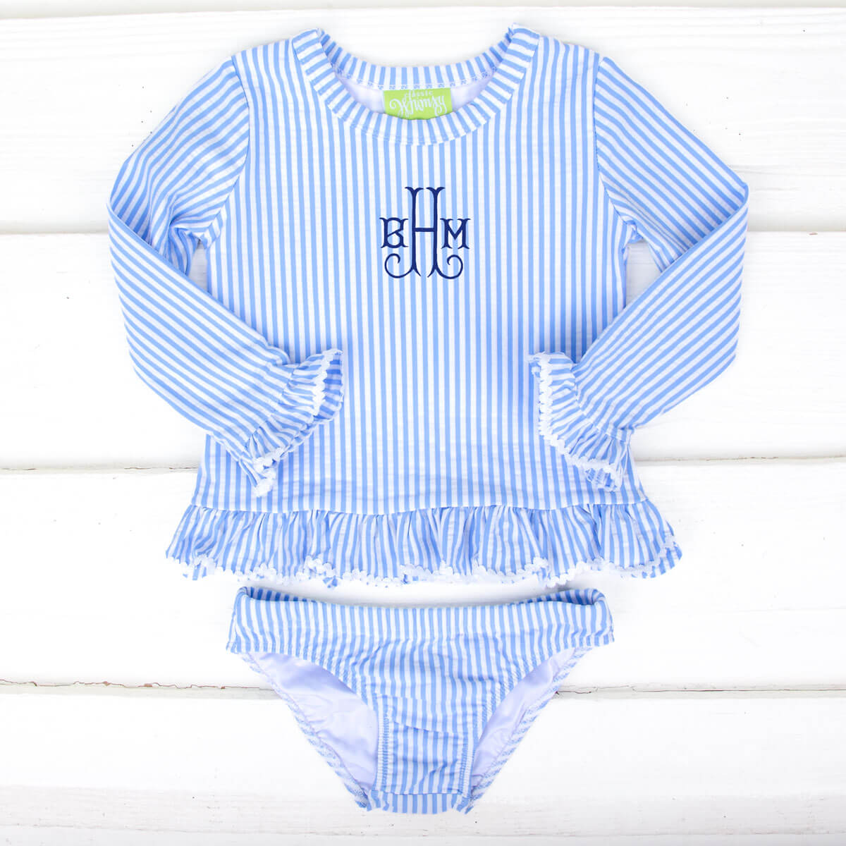 Santorini Blue Rash Guard Set
