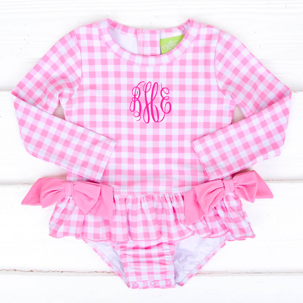 Capri Pink Rash Guard Swimsuit