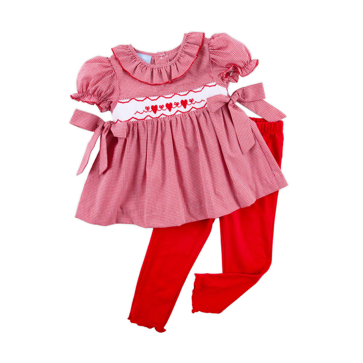 Enchanted Valentine Red Smocked Beverly Legging Set