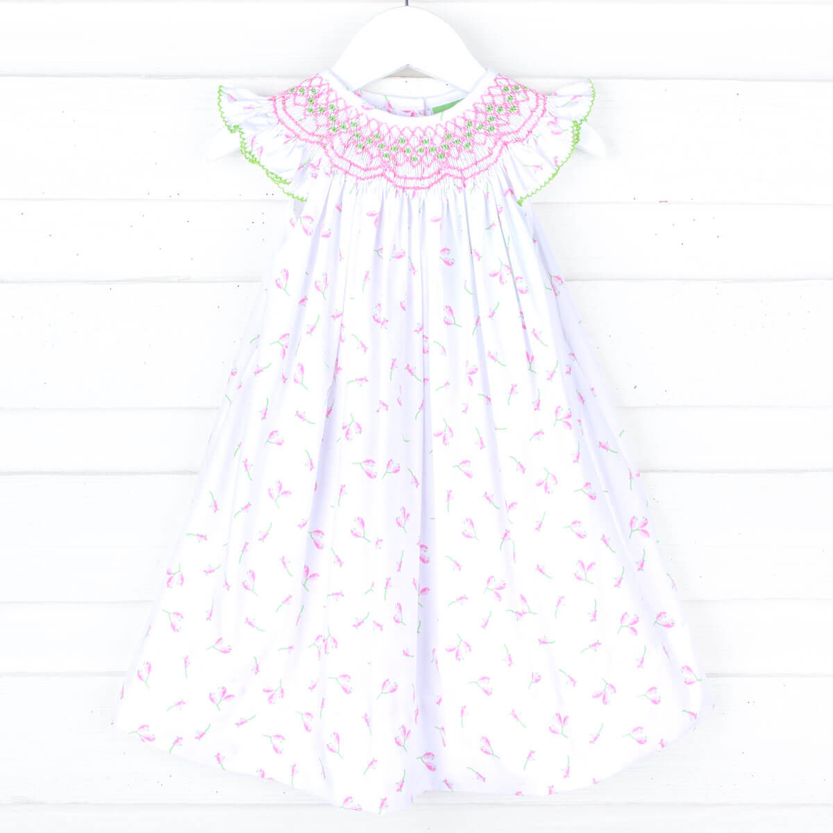Spring Tulips Smocked Dress