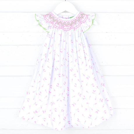 Spring Tulips Smocked Dress