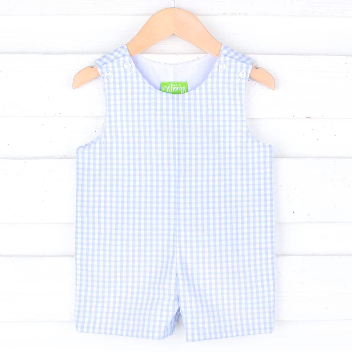 Light Blue Check Seersucker Jon Jon