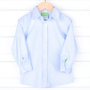 Spring In Blue Button Down Shirt