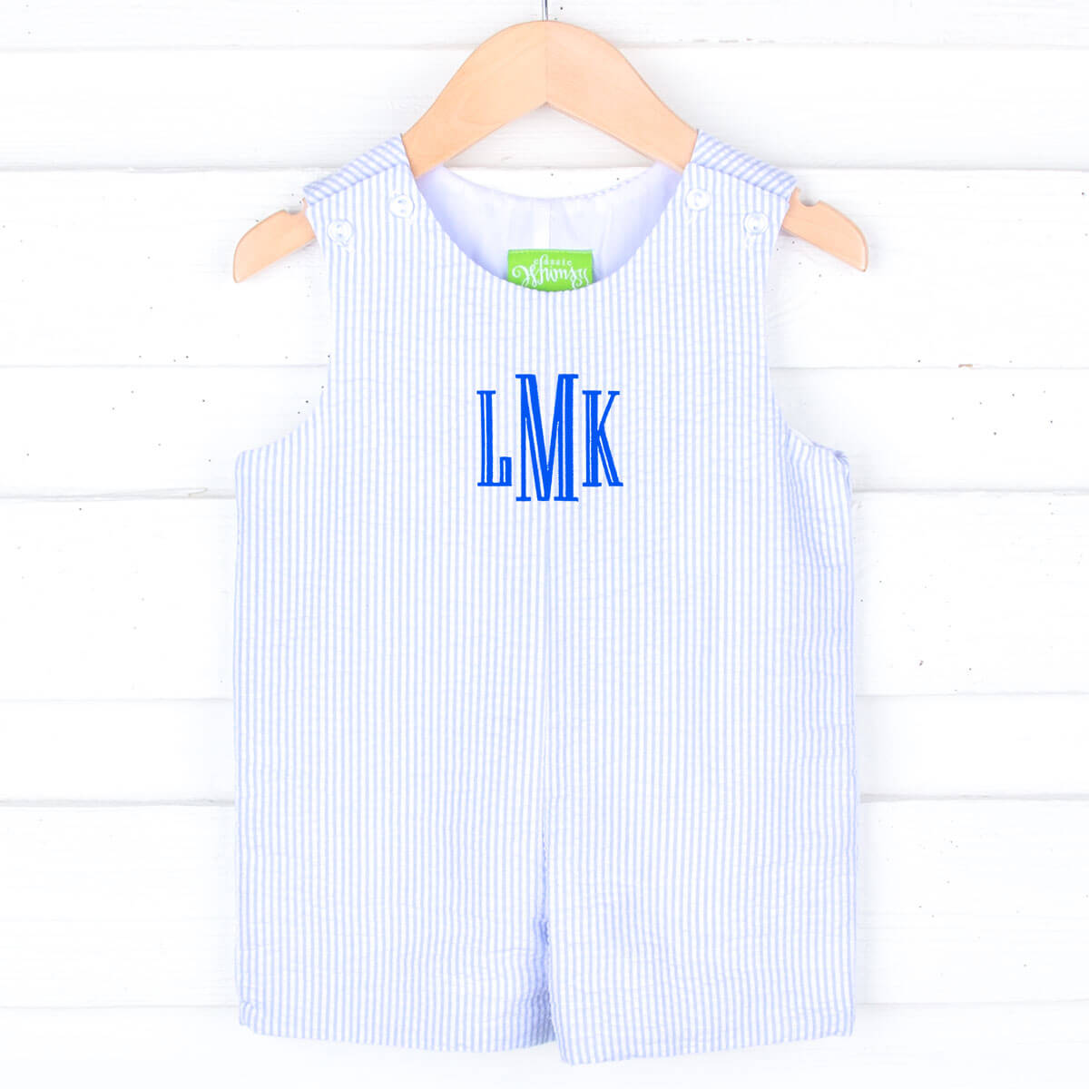 Light Blue Stripe Seersucker Jon Jon