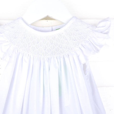 Shine Like A Pearl White Smocked Dress