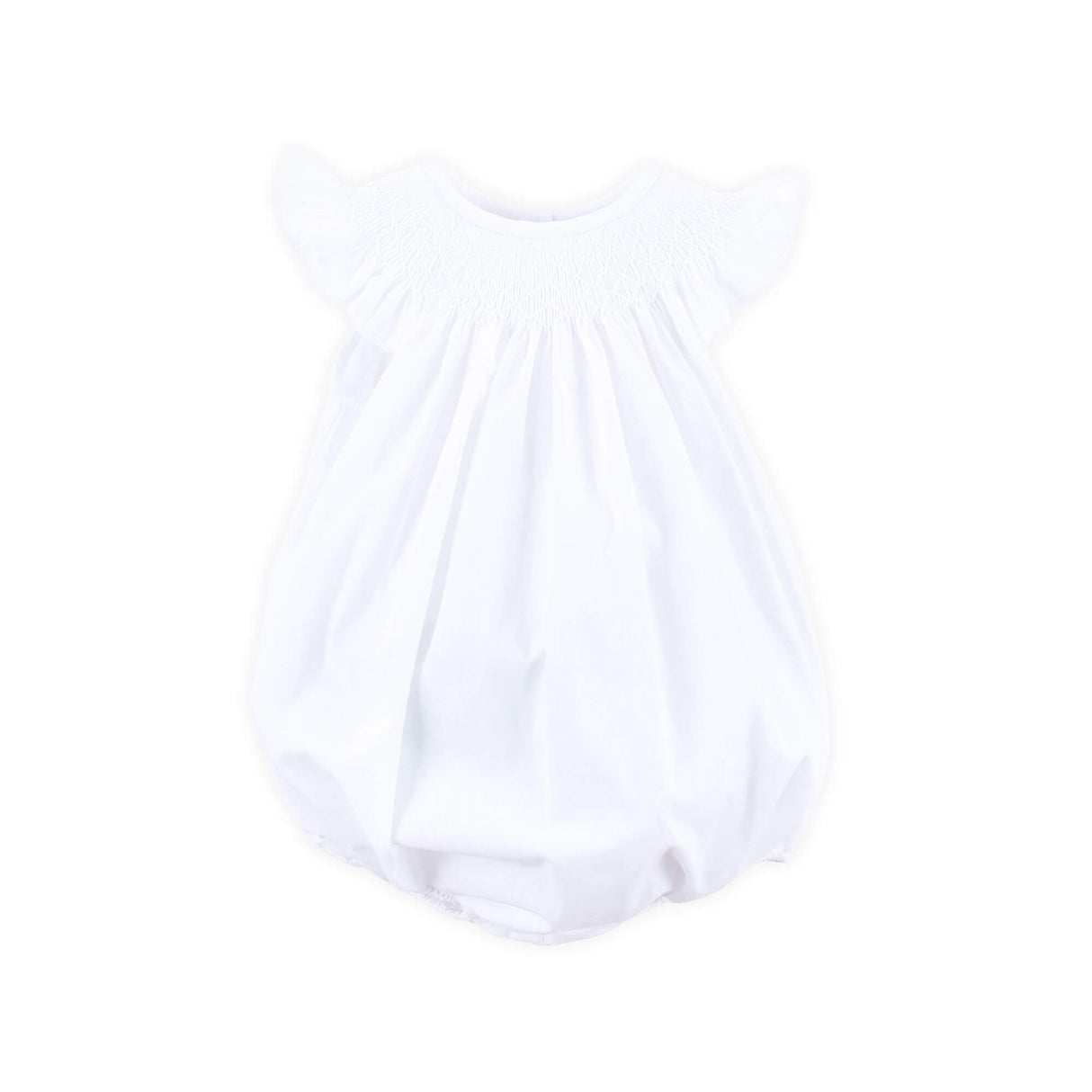 Shine Like A Pearl White Smocked Bubble