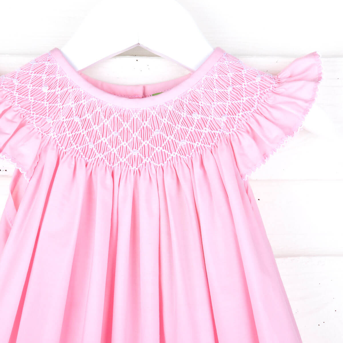 Shine Like A Pearl Pink Smocked Dress