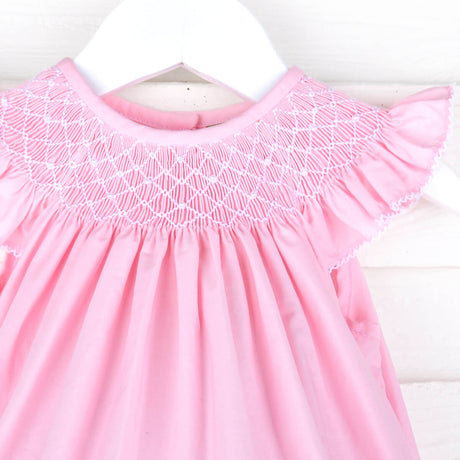 Shine Like A Pearl Pink Smocked Bubble