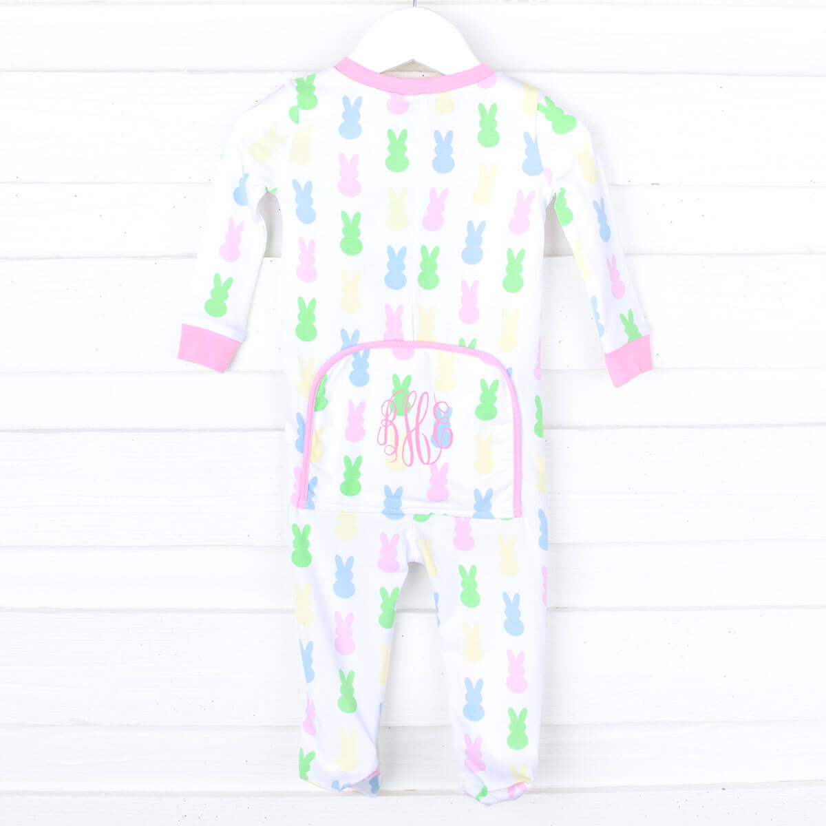 Colorful Peeps Pink Zip Sleeper